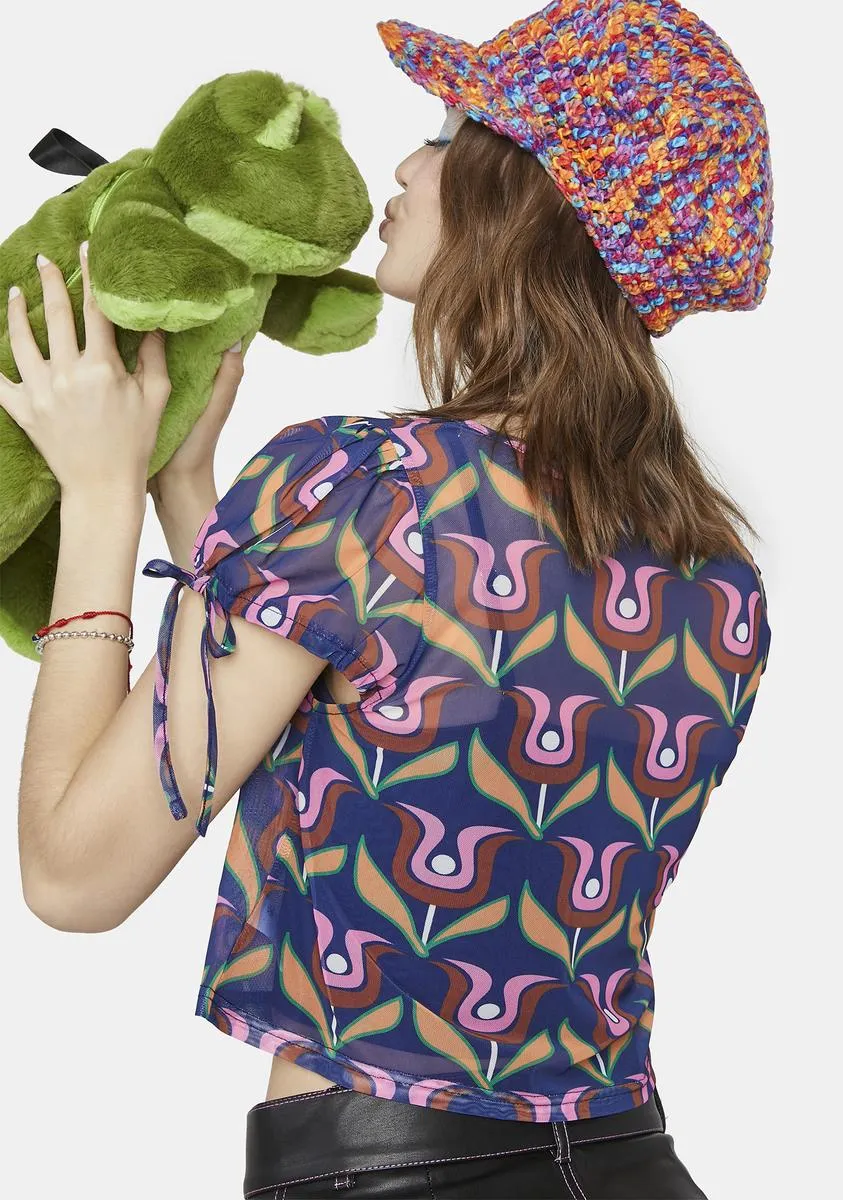 Disco Bliss Mesh Crop Top sold by Dolls Kill product image thumbnail 4