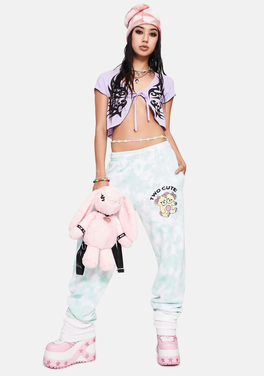 Two Cute Bears Tie Dye Joggers sold by Dolls Kill product image thumbnail 3