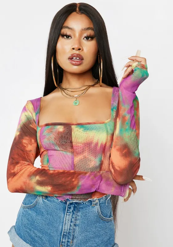 Summer Abstract Kona Tie Dye Top sold by Dolls Kill