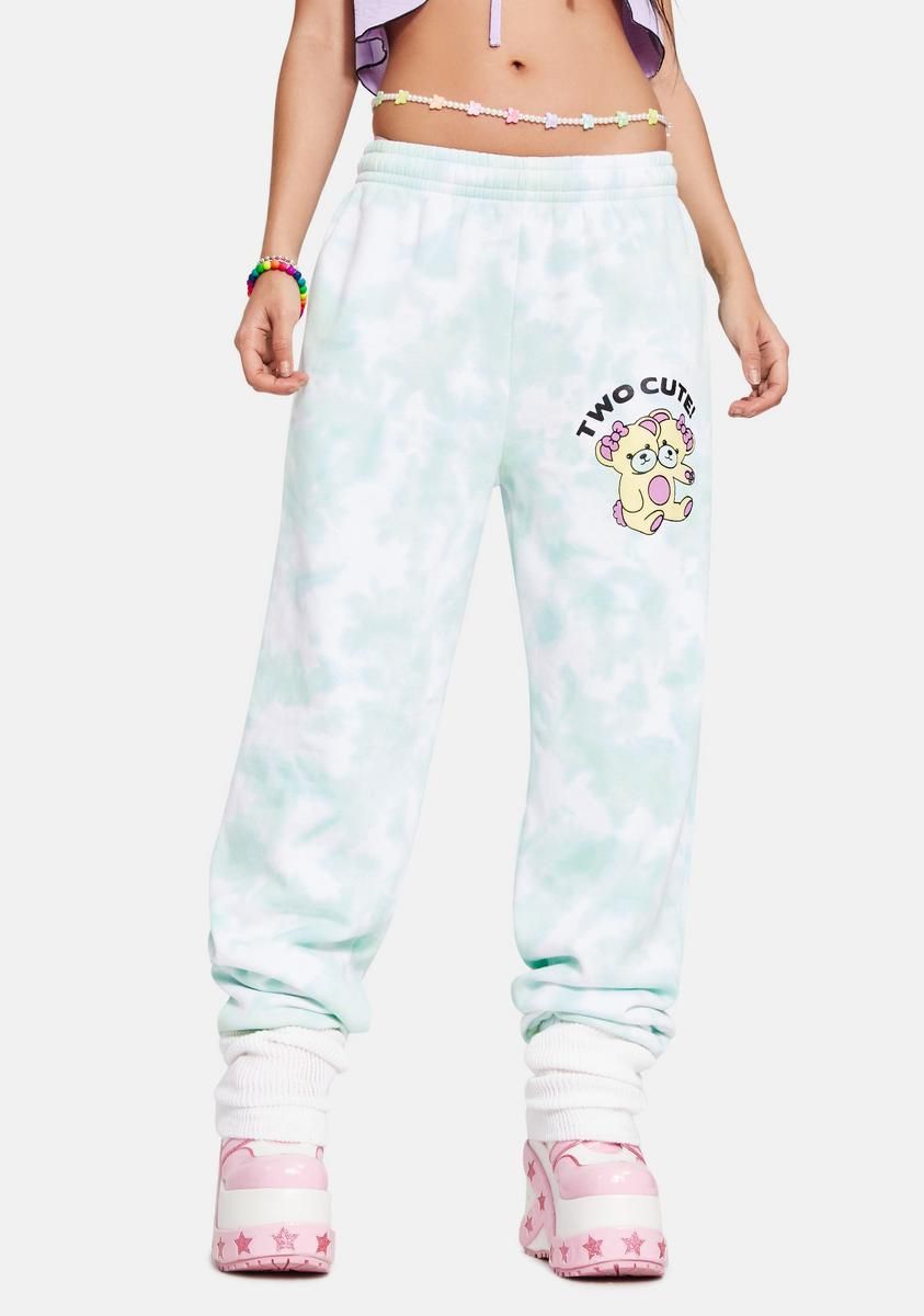 Two Cute Bears Tie Dye Joggers sold by Dolls Kill