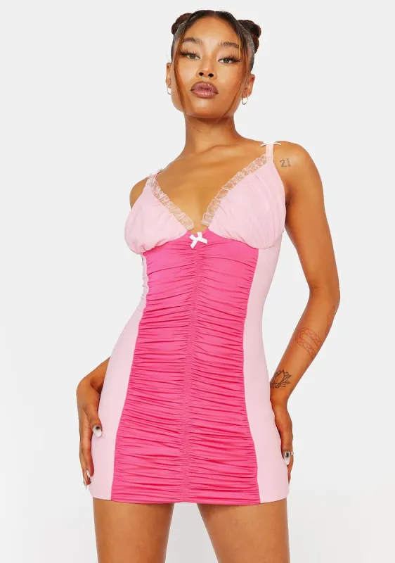Love Me More Ruched Bodycon Dress sold by Dolls Kill