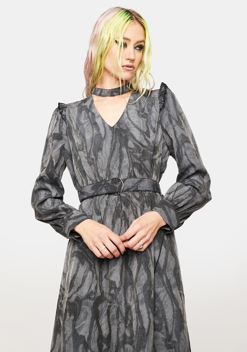 Warning Series Printed Midi Dress sold by Dolls Kill product image thumbnail 2