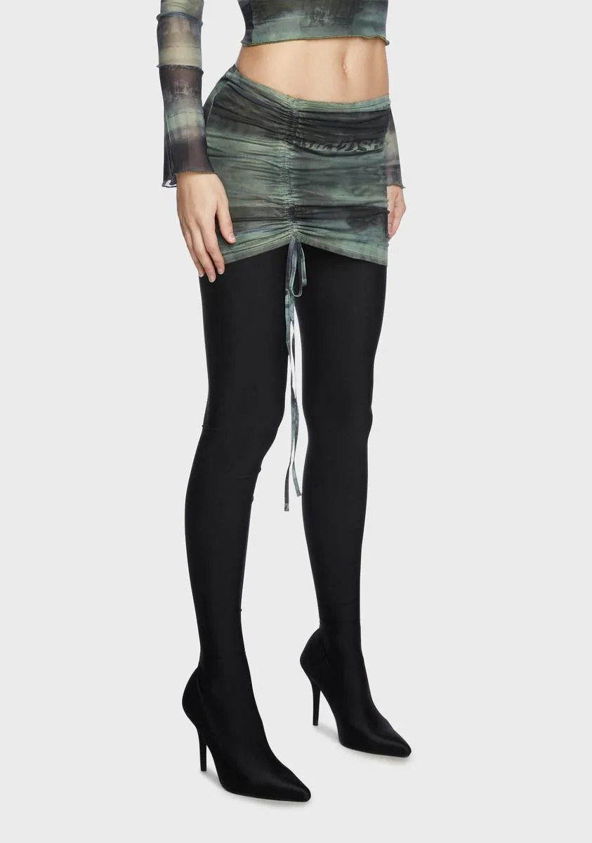 Terah Drawstring Mesh Mini Skirt sold by Dolls Kill product image thumbnail 3