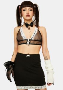 Dying To Meet You Mini Skirt sold by Dolls Kill