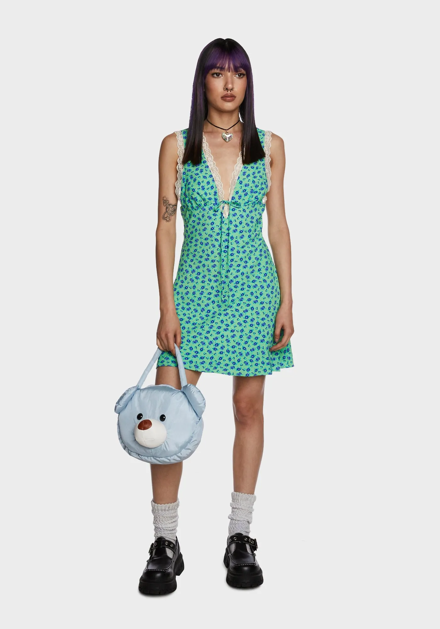 Sunlit Moments Mini Dress - Green sold by Dolls Kill product image thumbnail 5