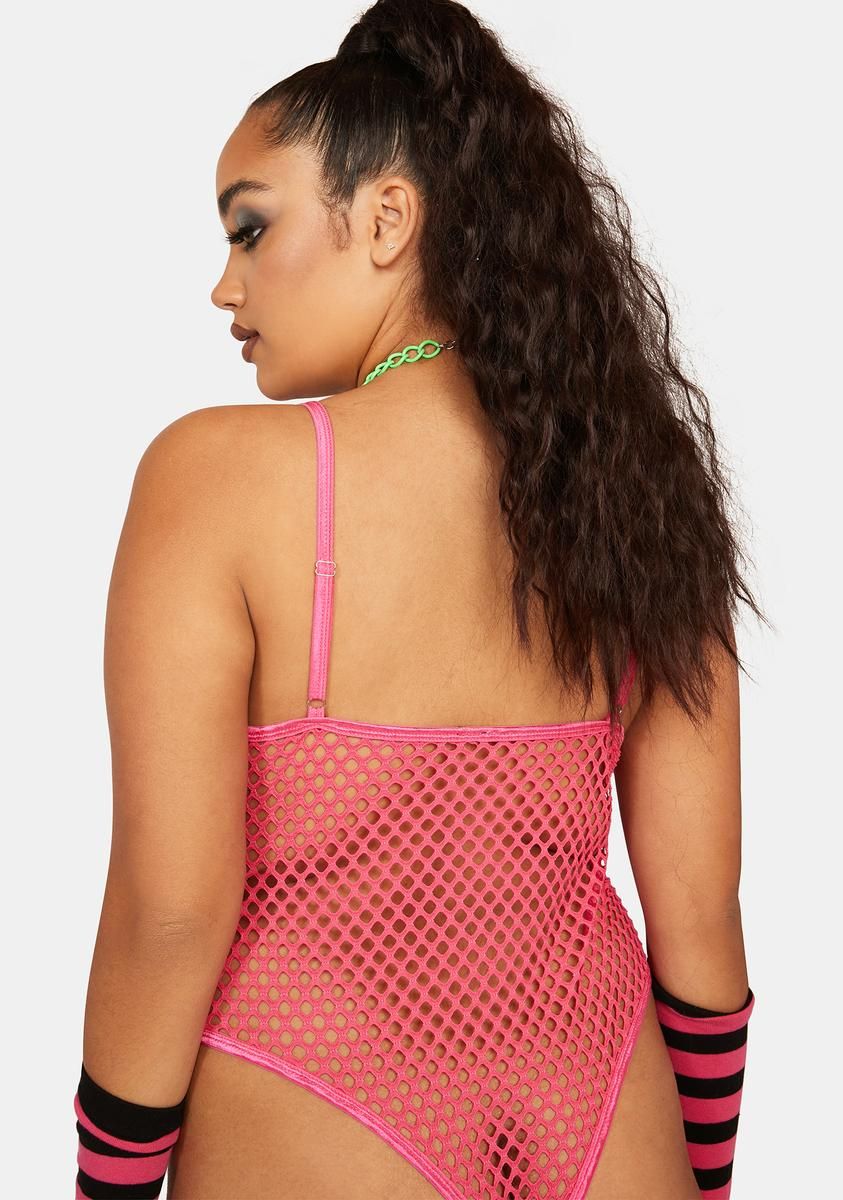 Plus No Time Wasted Fishnet Bodysuit sold by Dolls Kill product image thumbnail 4