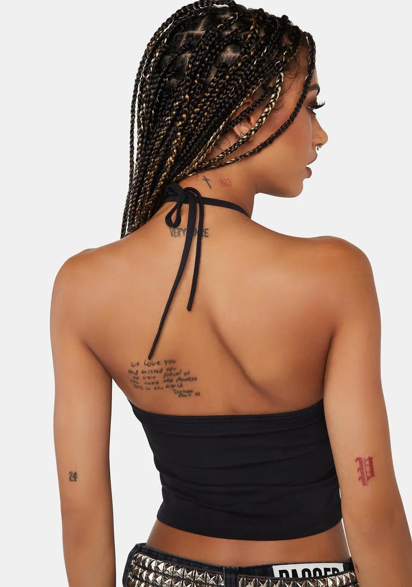 I Love Me Halter Crop Top sold by Dolls Kill product image thumbnail 4