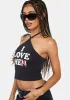 I Love Me Halter Crop Top sold by Dolls Kill