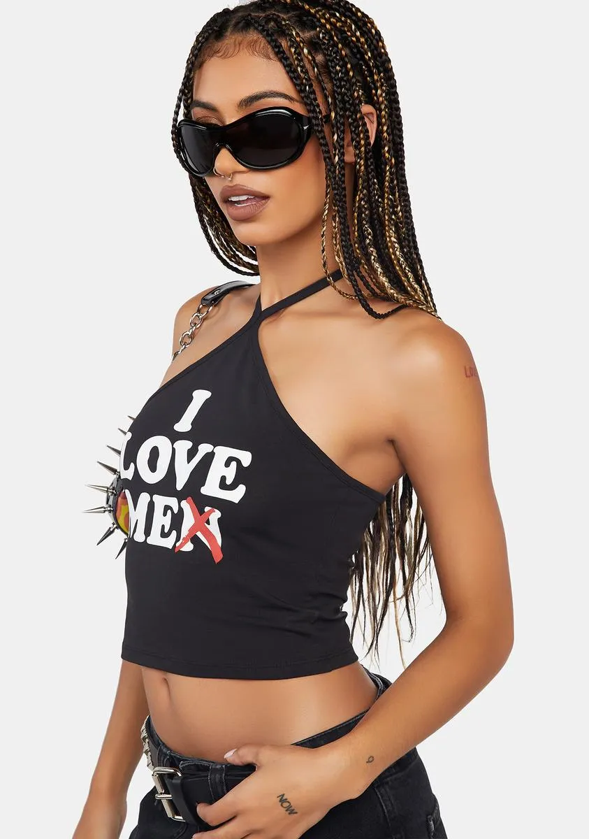 I Love Me Halter Crop Top sold by Dolls Kill product image thumbnail 2