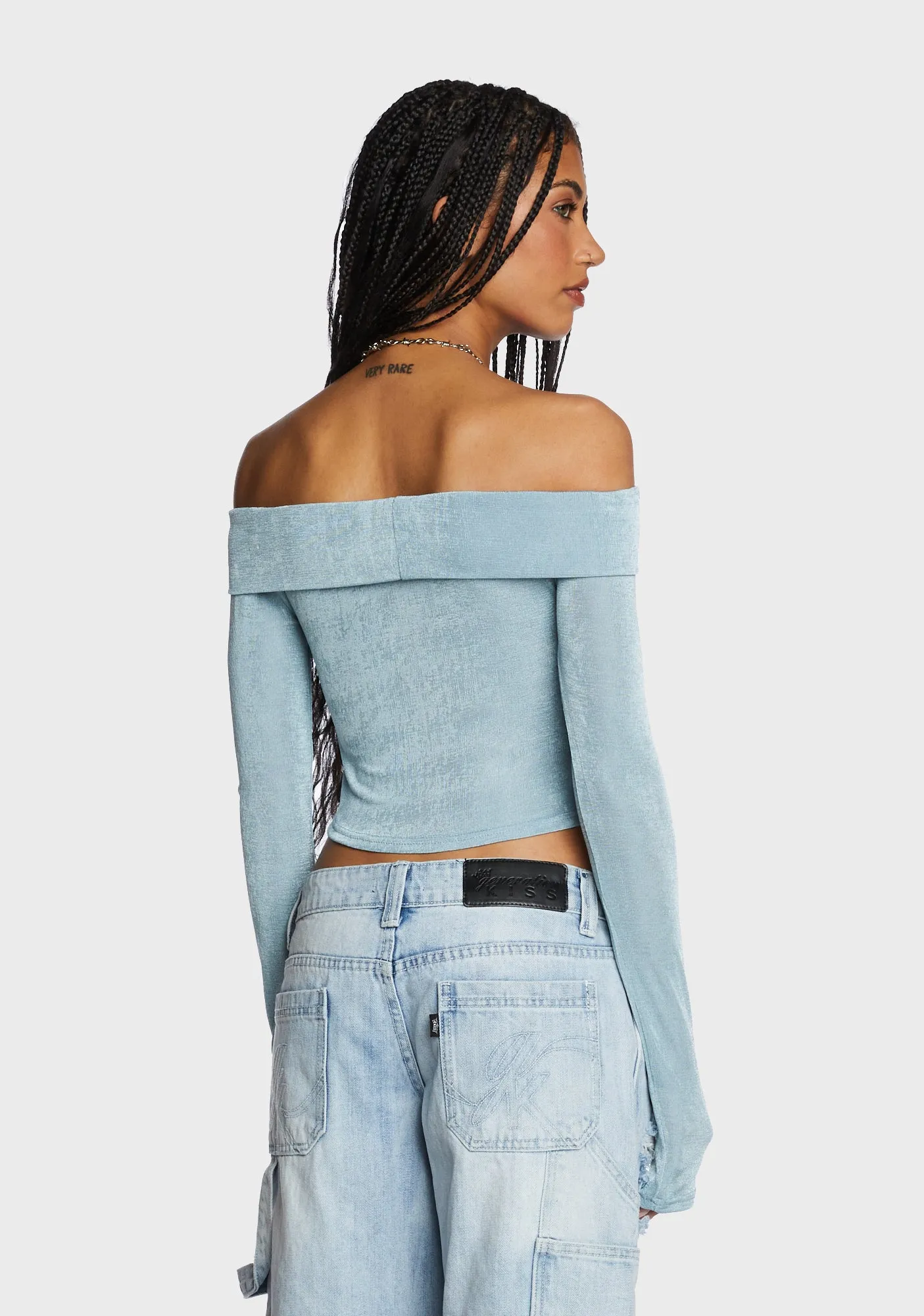 With My Bestie Crop Top - Blue sold by Dolls Kill product image thumbnail 5