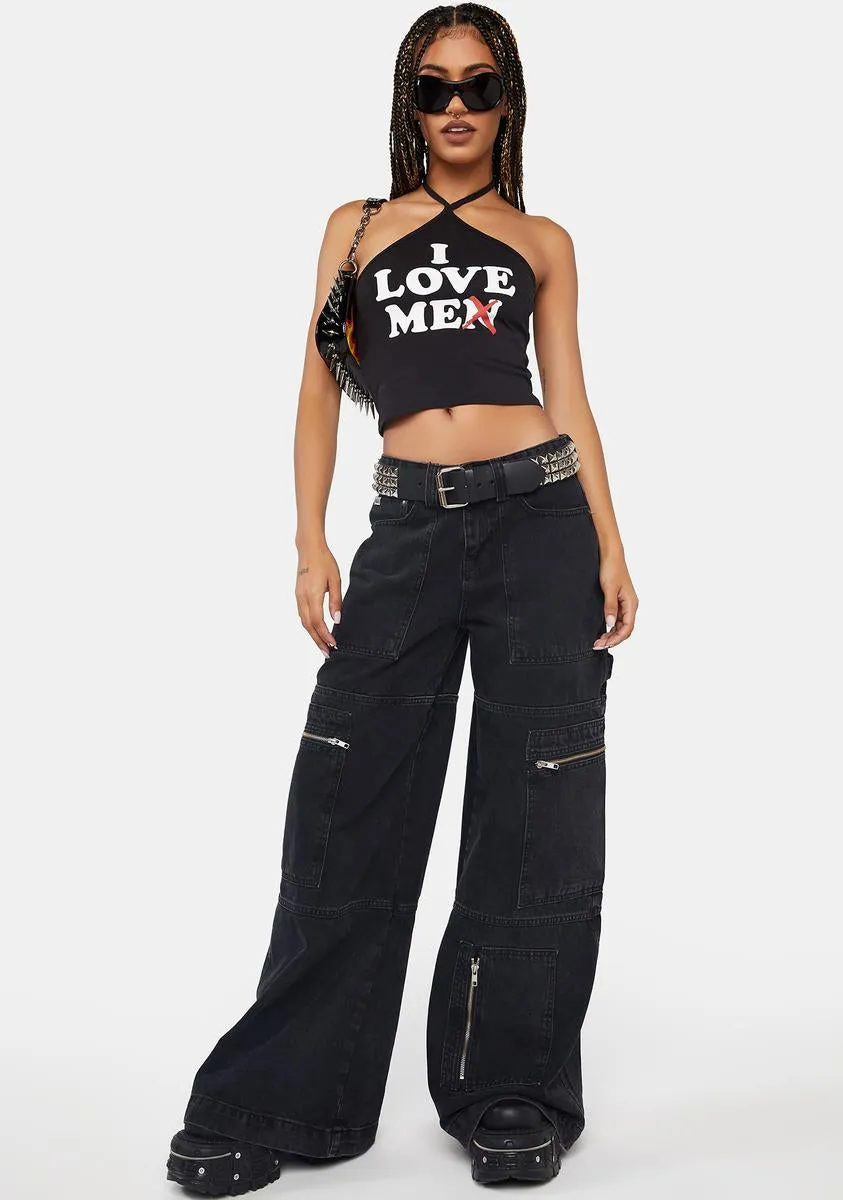 I Love Me Halter Crop Top sold by Dolls Kill product image thumbnail 3
