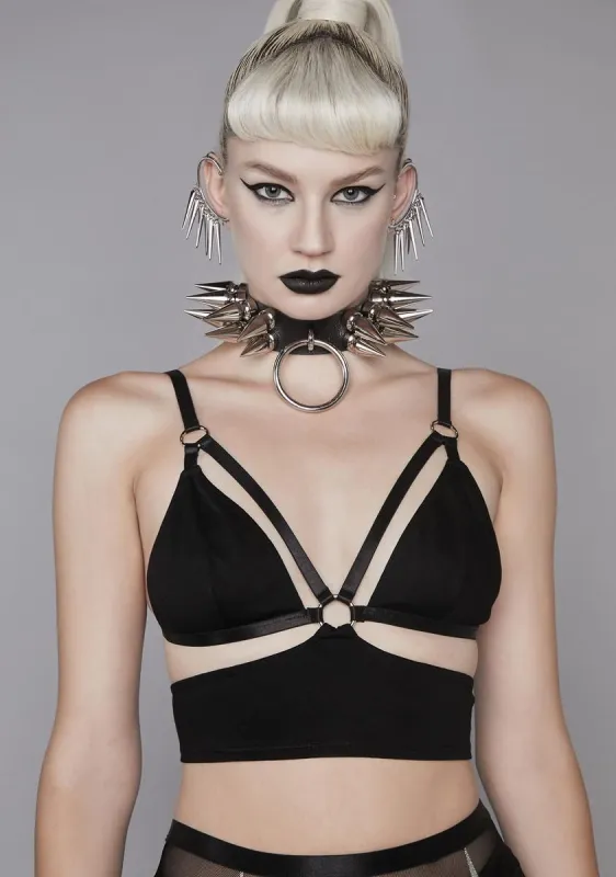 Night Had It Coming O-Ring Bralette sold by Dolls Kill