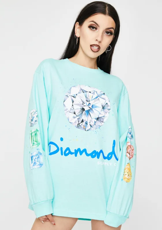 Splash Sign Long Sleeve Graphic Tee sold by Dolls Kill