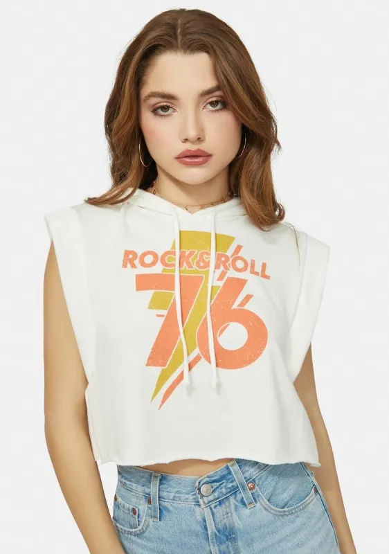 Route To Rock N' Roll Muscle Hoodie sold by Dolls Kill