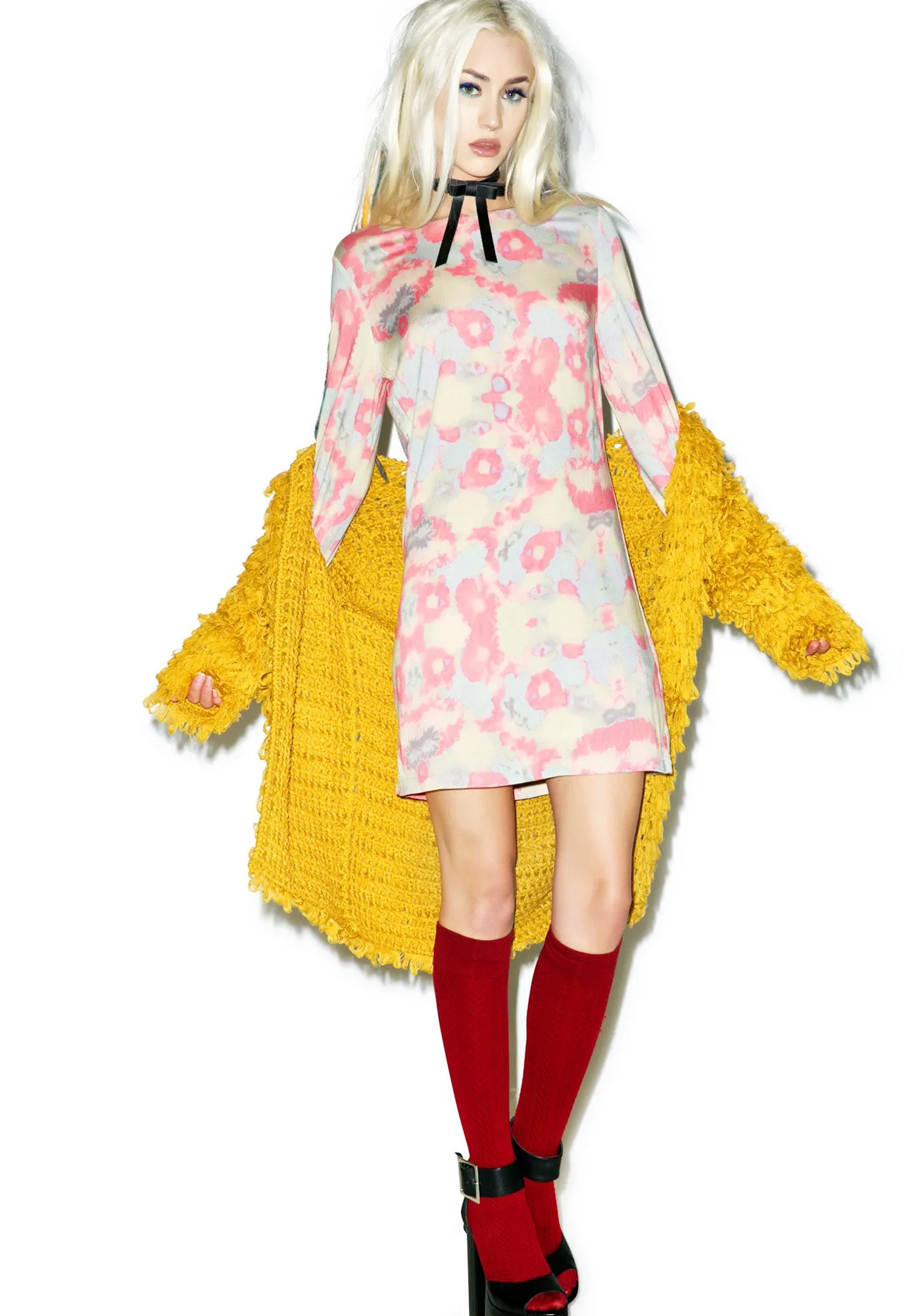 Noni Melted Flower Dress sold by Dolls Kill product image thumbnail 5