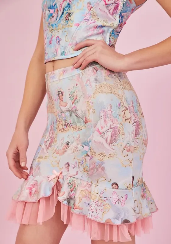 Divine Lush Opulence Satin Skirt sold by Dolls Kill