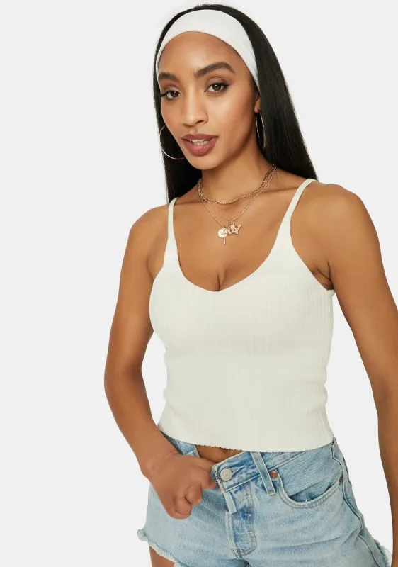 Icy Clique On Speed Dial Knit Crop Tank sold by Dolls Kill