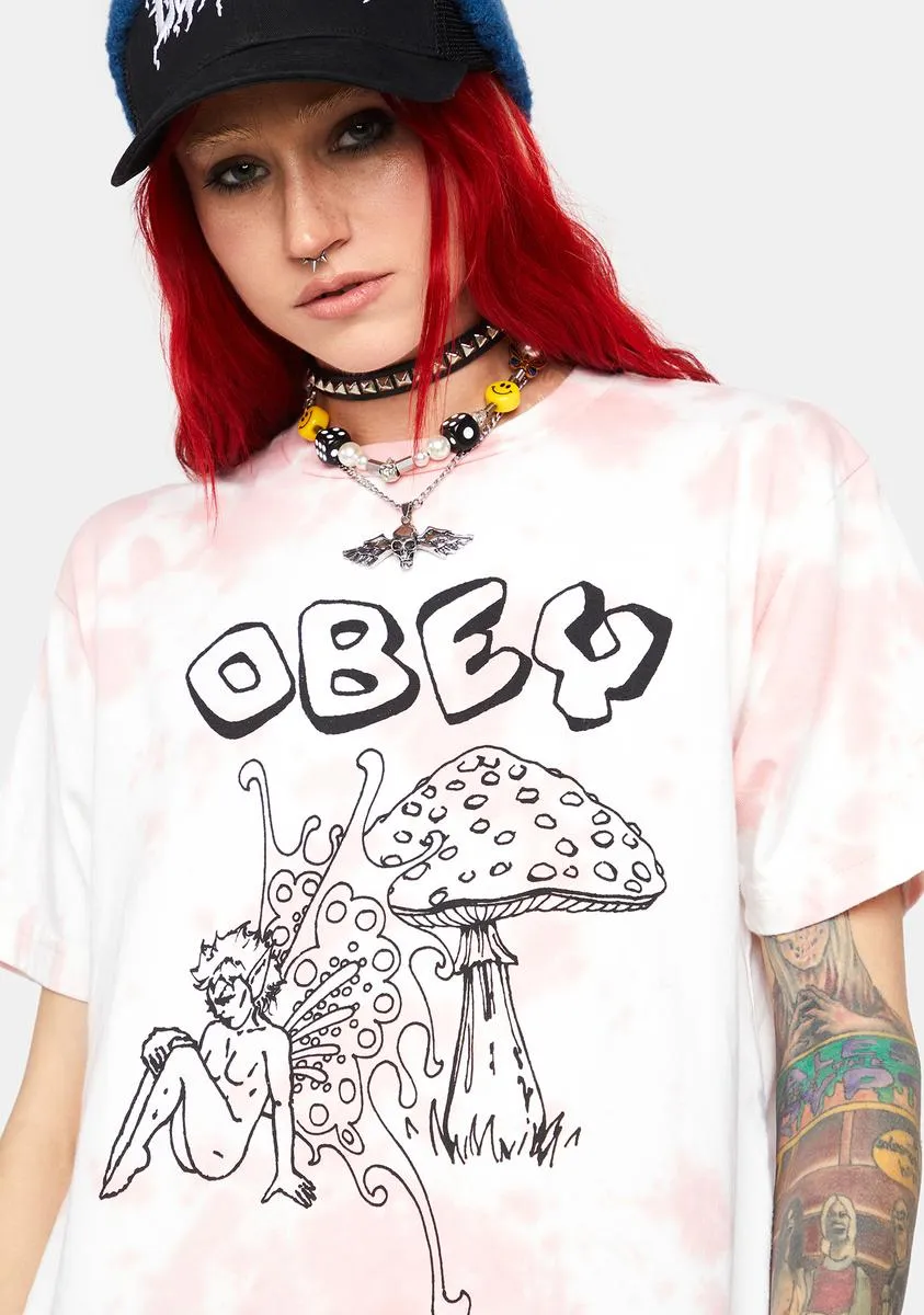Fairy & Mushroom Tie Dye Tee sold by Dolls Kill