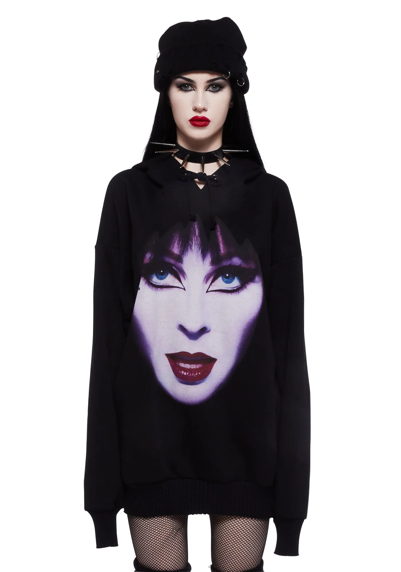 Up Close Oversized Hoodie sold by Dolls Kill