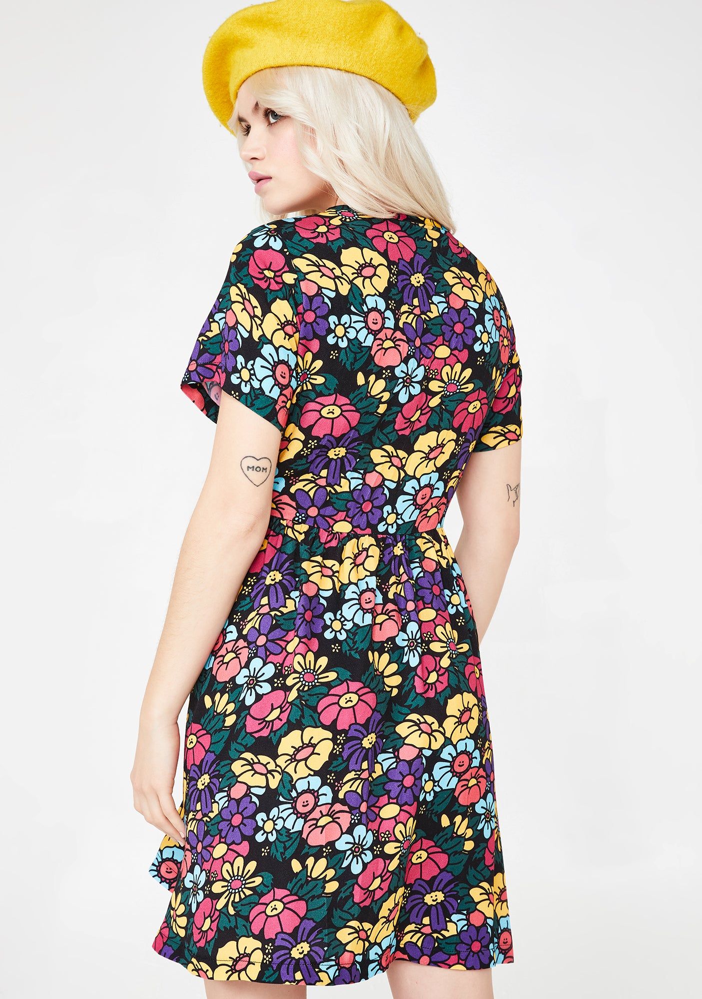 Button Through Floral Dress sold by Dolls Kill product image thumbnail 4