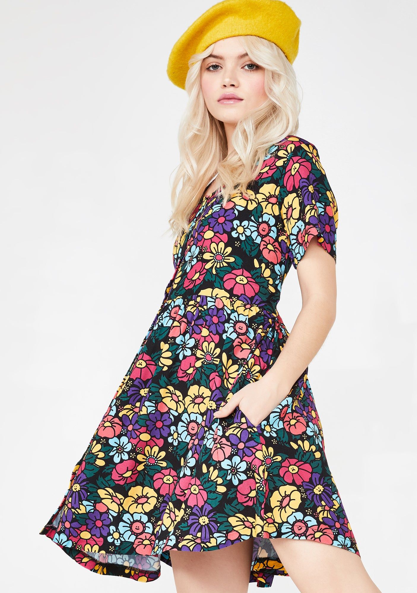 Button Through Floral Dress sold by Dolls Kill product image thumbnail 2