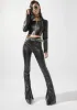 They Don't Know Me Vegan Leather Crop Top sold by Dolls Kill