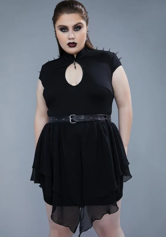 My Warrior Spirit Spiked Mini Dress sold by Dolls Kill