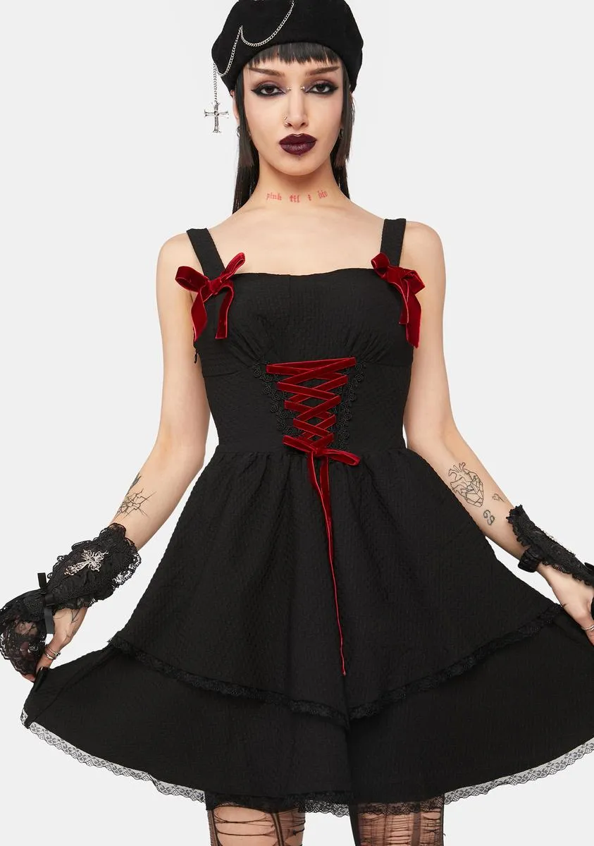 Lace Up Mini Dress sold by Dolls Kill
