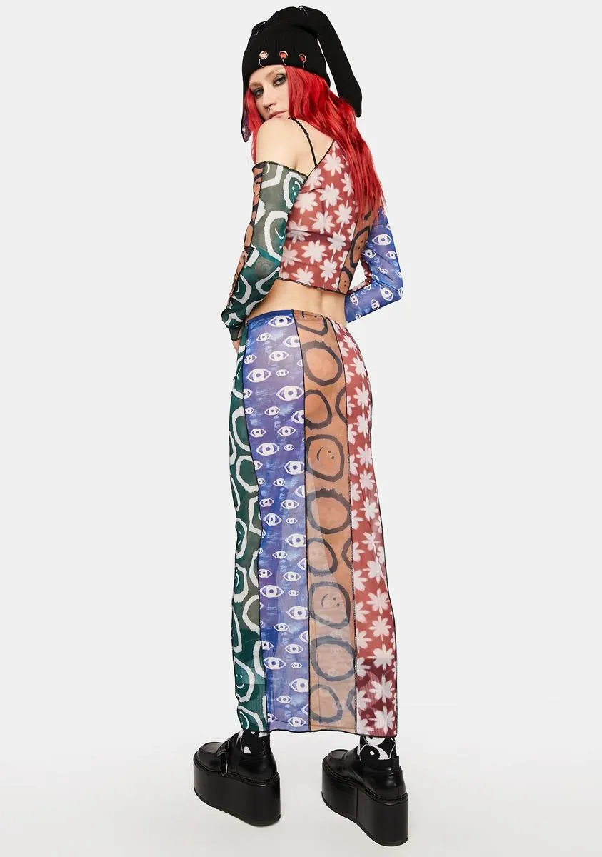 Quantum Mesh Mini Skirt sold by Dolls Kill product image thumbnail 4