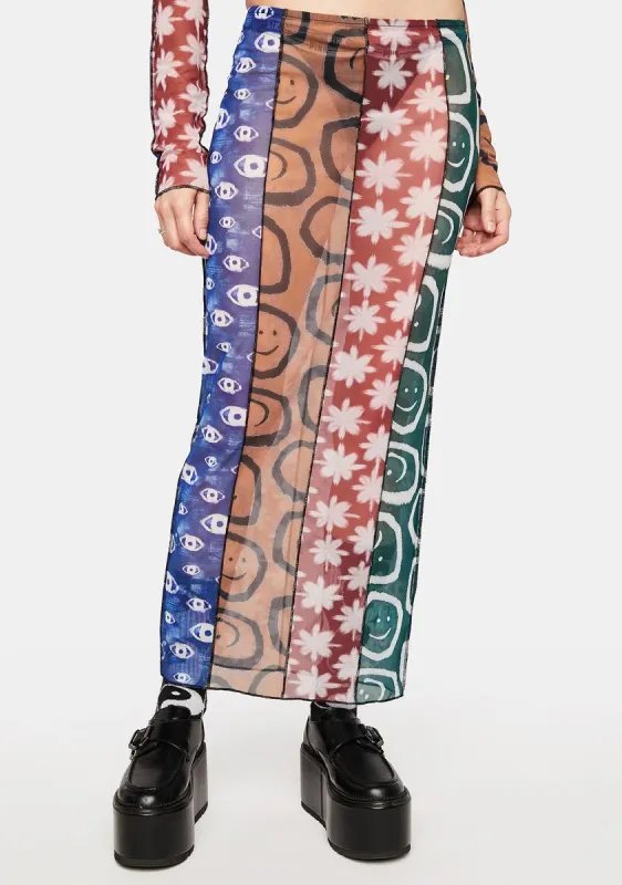 Quantum Mesh Mini Skirt sold by Dolls Kill