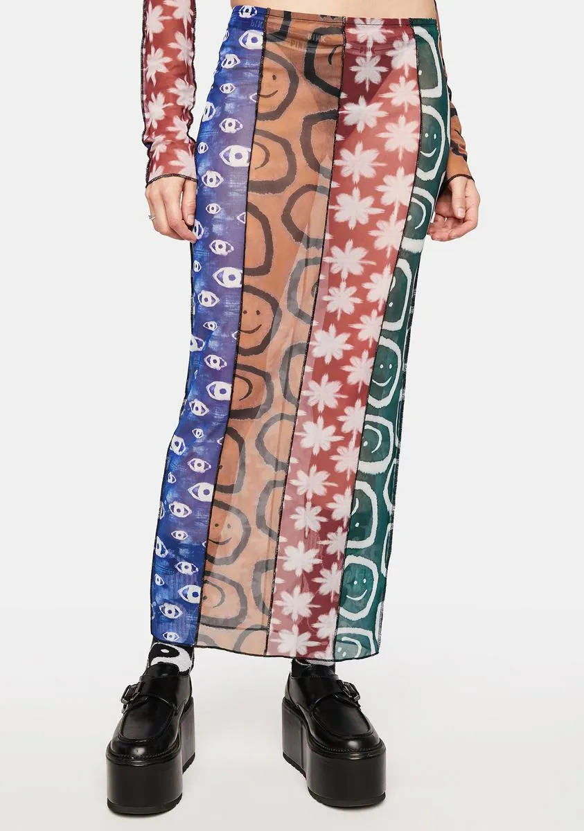 Quantum Mesh Mini Skirt sold by Dolls Kill