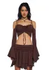 F Is For Fairies® Crop Top - Brown sold by Dolls Kill