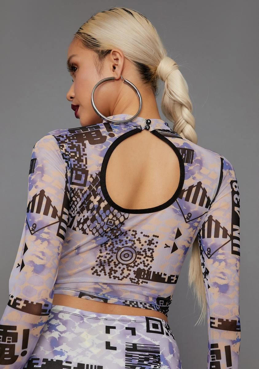 QR Cutie Mesh Top sold by Dolls Kill product image thumbnail 4
