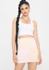 Peach Mad Moods Colorblock Mini Skirt sold by Dolls Kill