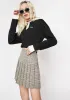 Pleated Plaid Mini Skirt sold by Dolls Kill