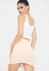Peach Mad Moods Colorblock Mini Skirt sold by Dolls Kill