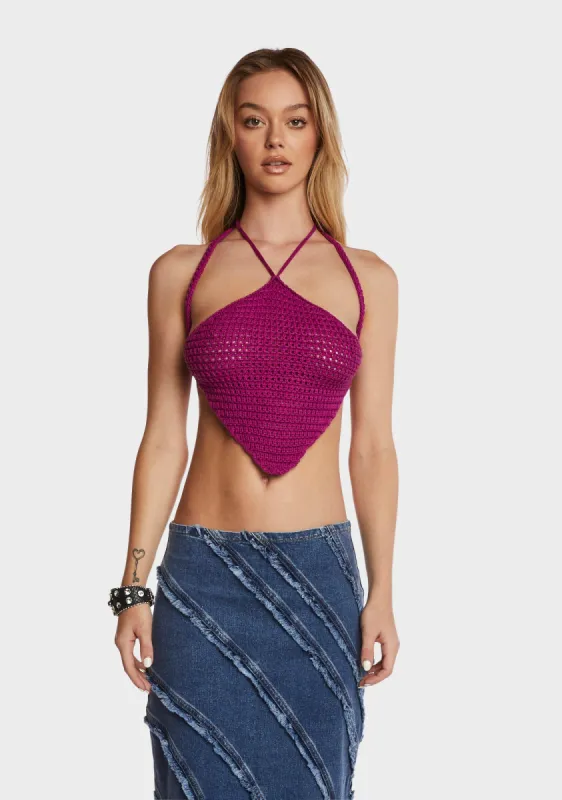 Don't Mess Halter Top sold by Dolls Kill