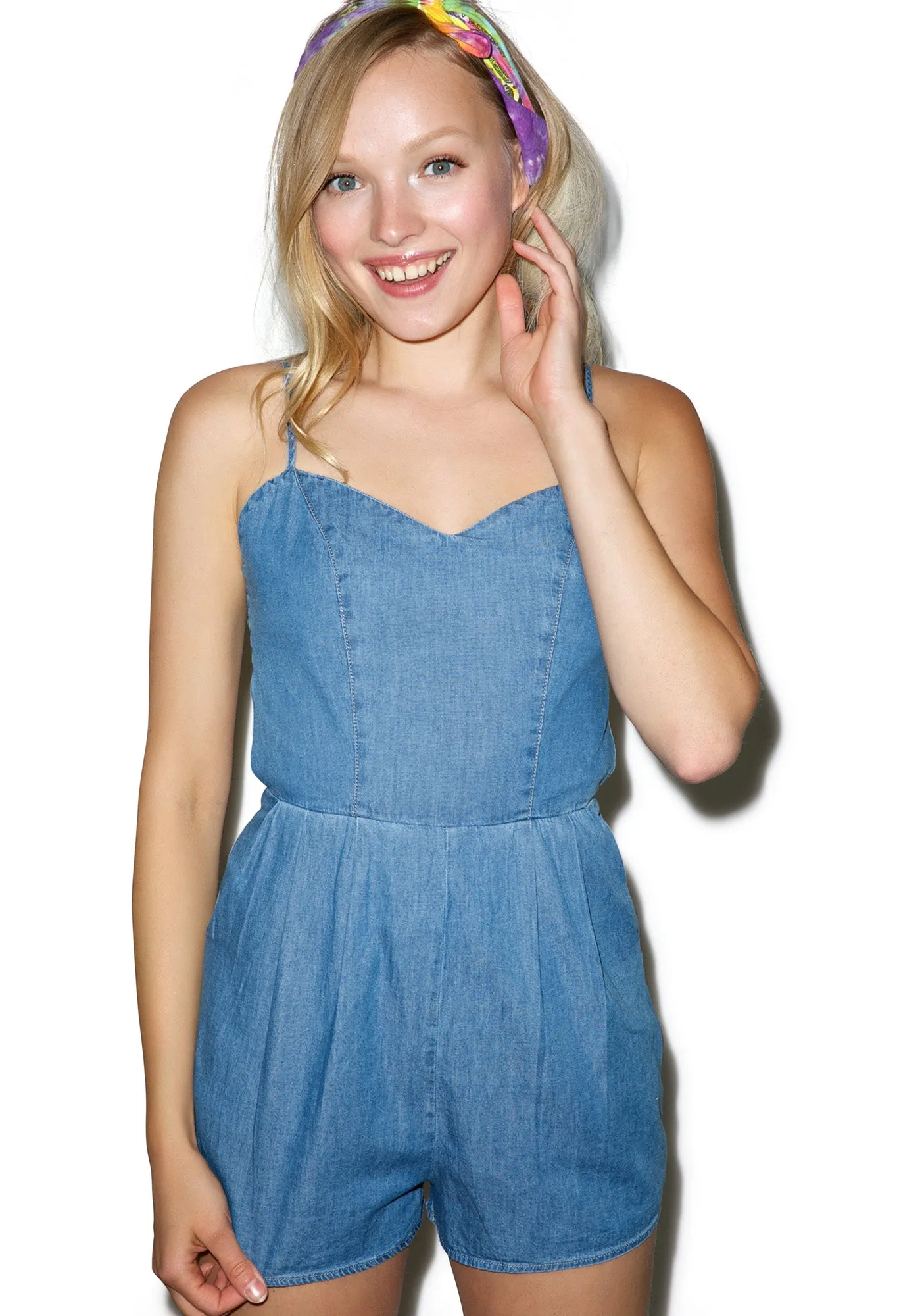 Rachel Denim Romper sold by Dolls Kill product image thumbnail 3