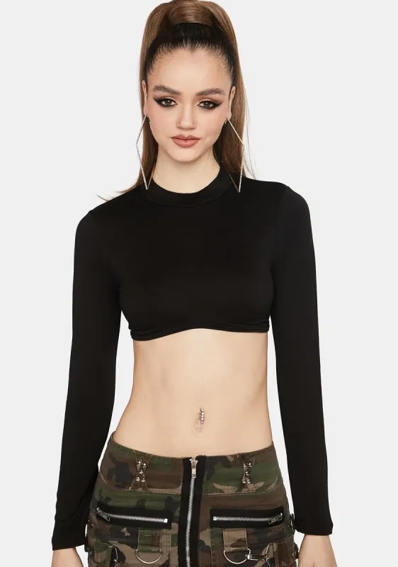 I've Dabbled Long Sleeve Crop Top sold by Dolls Kill