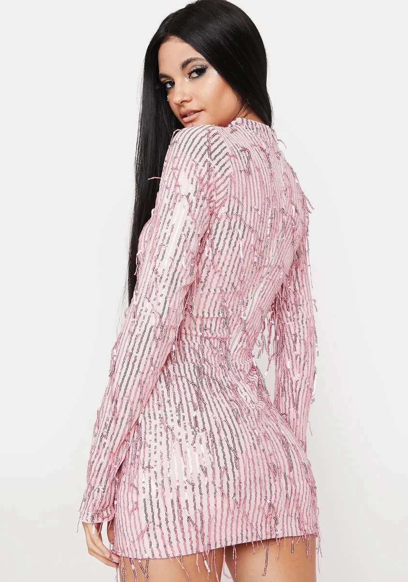 Girls Night Out Sequin Fringe Dress sold by Dolls Kill product image thumbnail 4