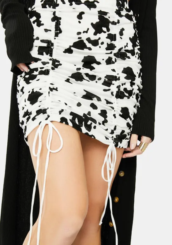 Flock Dalmatian Jora Mini Skirt sold by Dolls Kill