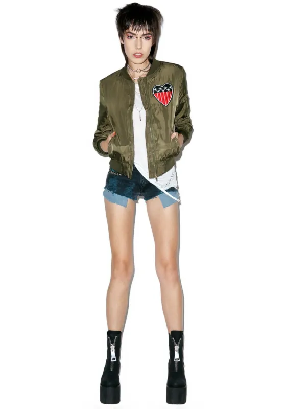 Victory Bomber Jacket sold by Dolls Kill