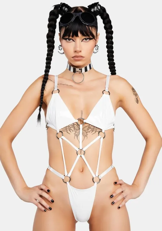 Pure Hardcore Strappy Bodysuit sold by Dolls Kill