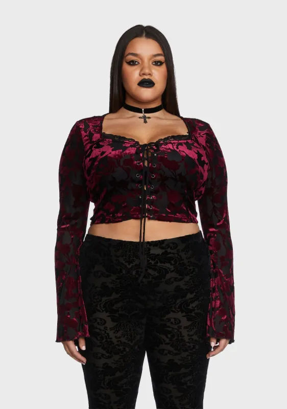 Plus Mystic Misfit Crop Top sold by Dolls Kill