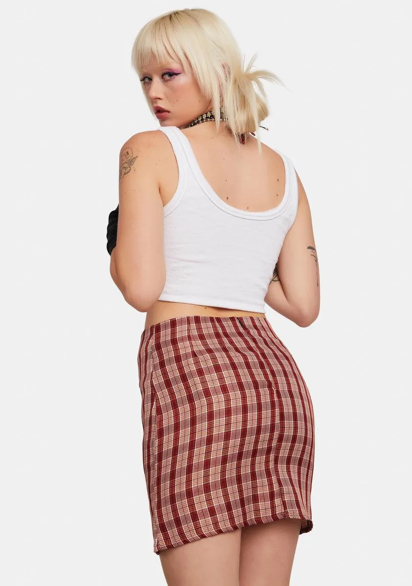 Rust Waiting On The World Mini Skirt sold by Dolls Kill product image thumbnail 4