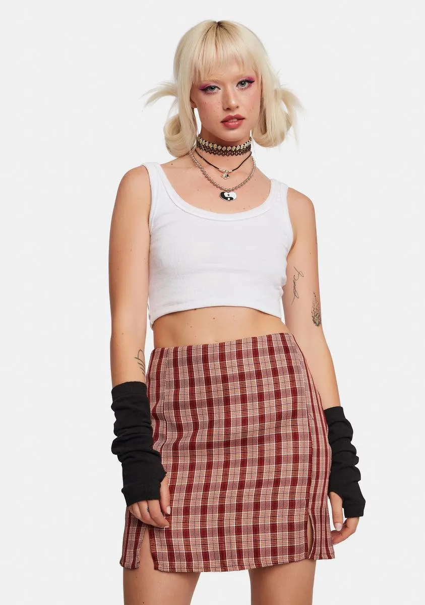 Rust Waiting On The World Mini Skirt sold by Dolls Kill product image thumbnail 2