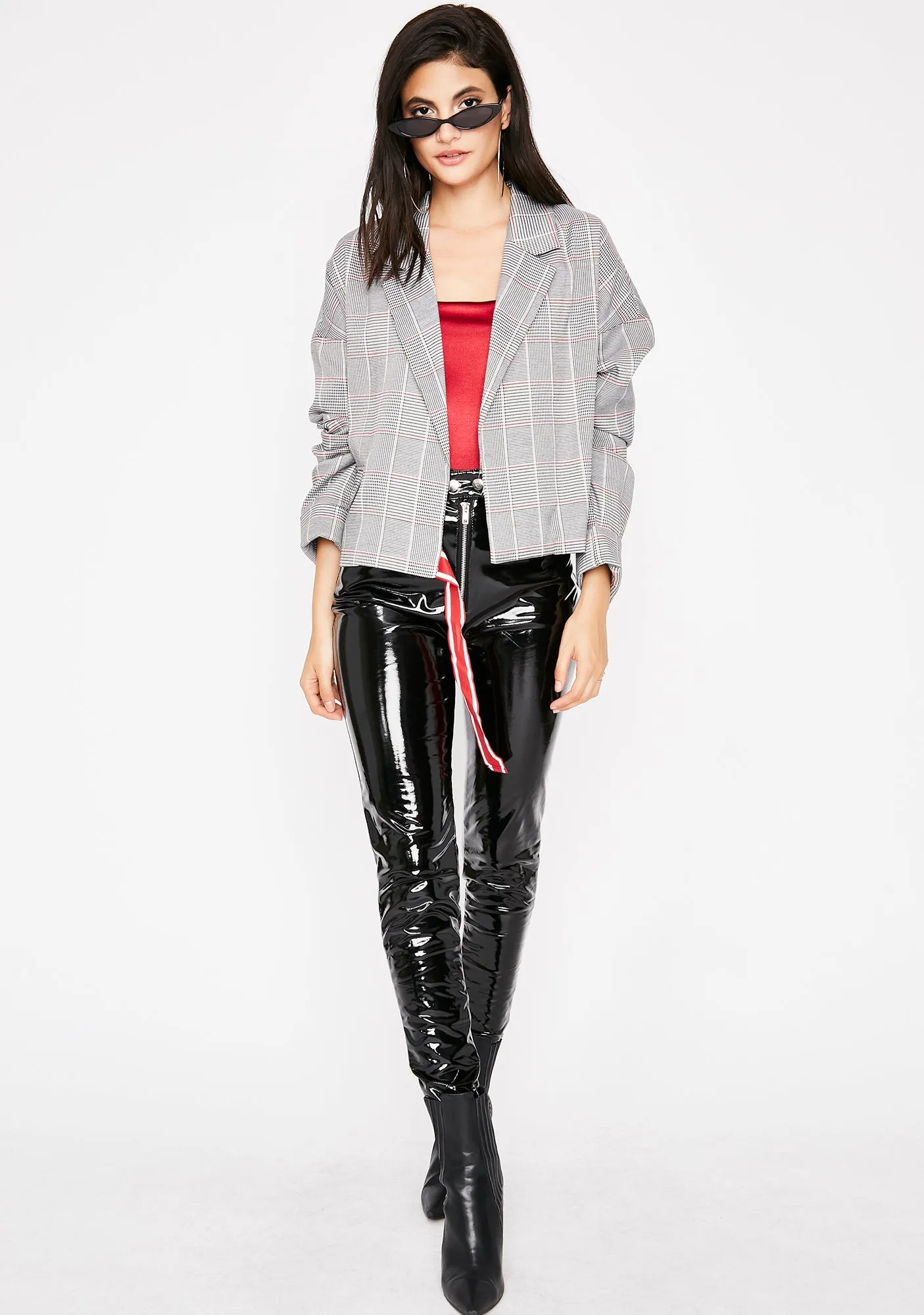 Playin Checkers Plaid Blazer sold by Dolls Kill product image thumbnail 3