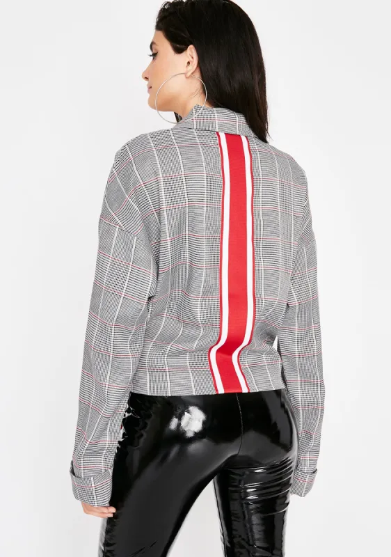 Playin Checkers Plaid Blazer sold by Dolls Kill