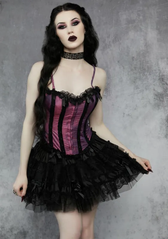 Quiet Soul Satin Corset sold by Dolls Kill