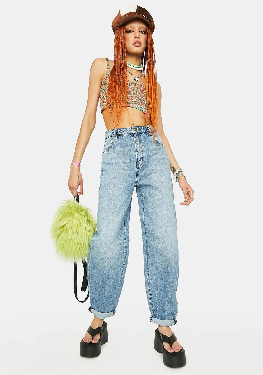 Brad Blue Organic Genie Balloon Leg Jeans sold by Dolls Kill product image thumbnail 5